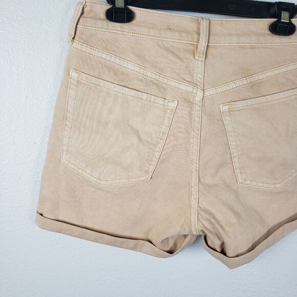 Old Navy NWT Women's Light Brown/Tan O.G. High Rise Cotton Blend Shorts Size 8 - Picture 9 of 9
